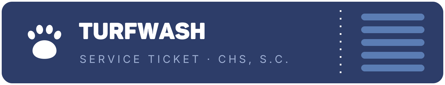 TurfWash service ticket